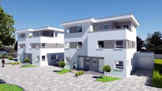 Architektur Visualisierung Doppelhäuser