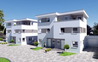 Architektur Visualisierung Doppelhäuser