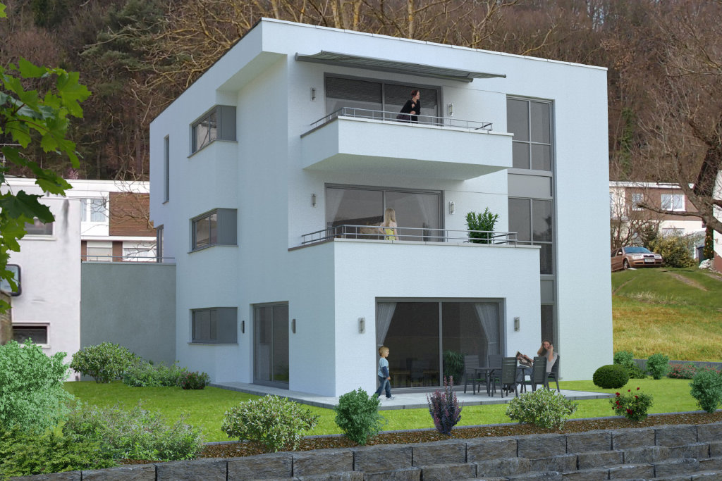 Architektur-Visualisierung Mehrfamilienwohnhaus